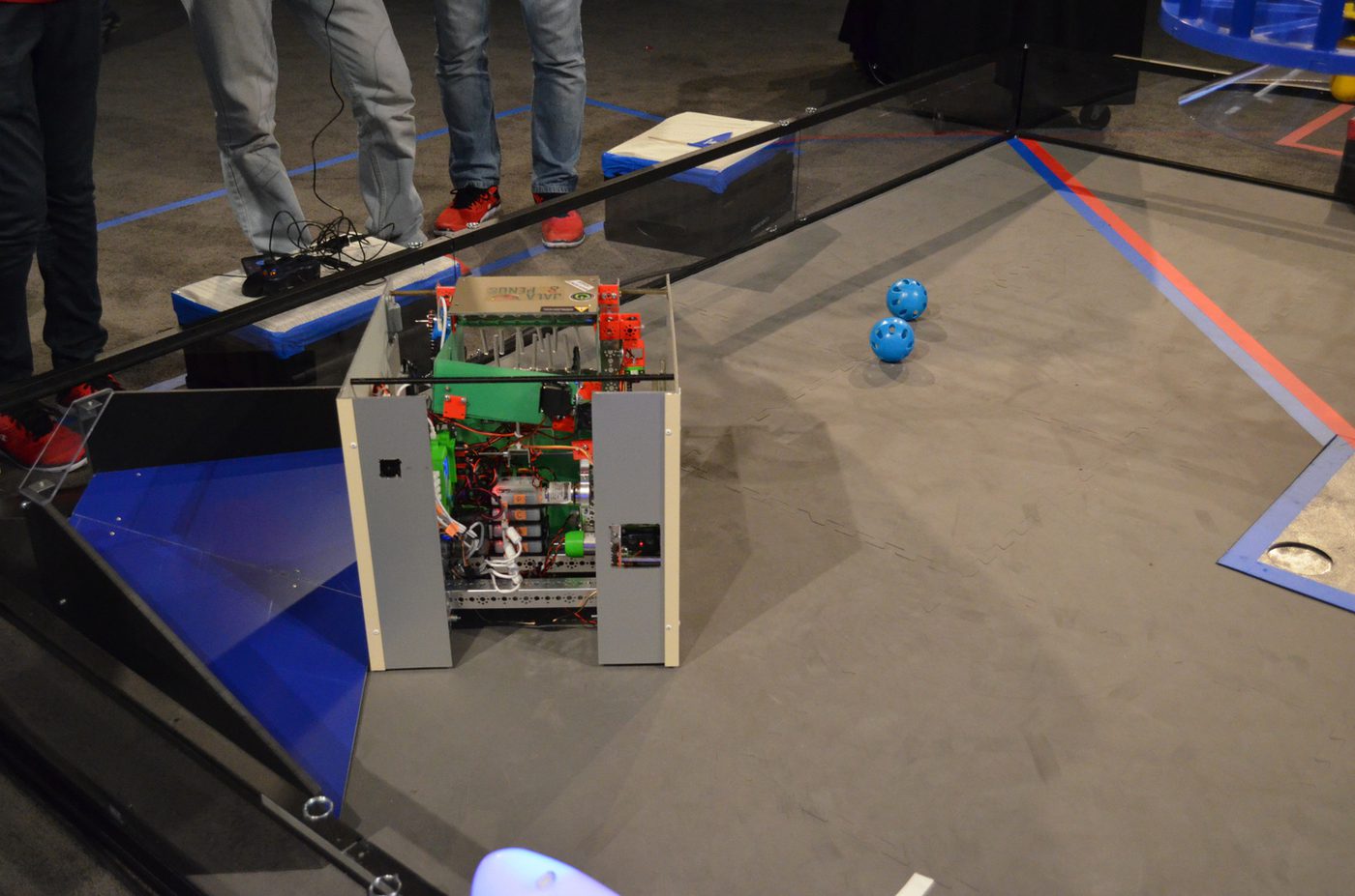 3D-printed mecanum wheel mounted on a robot