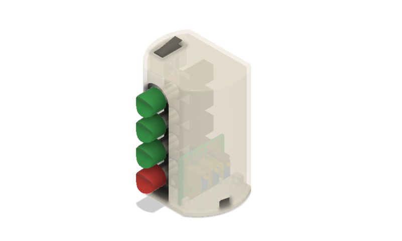 CAD render of the throttle control casing