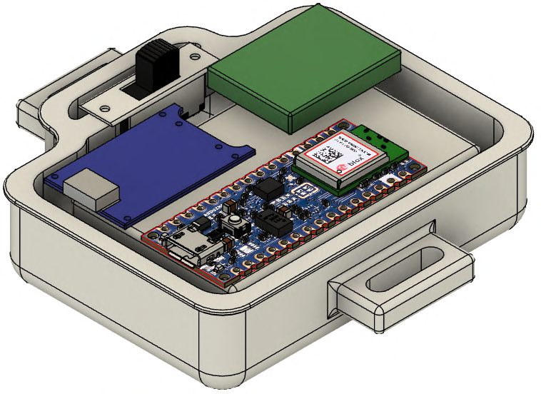 CAD model of the wrist device casing